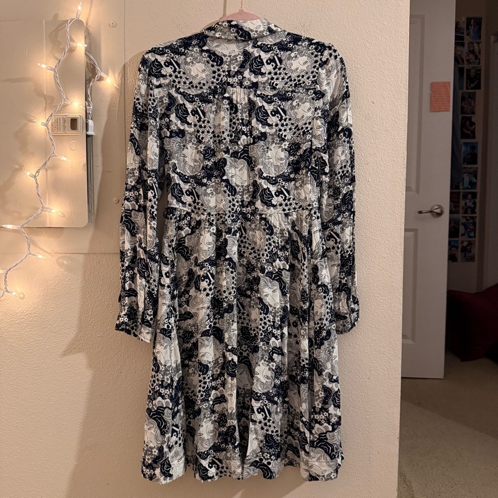 Anthropologie 34 of 52 Conversations Floral Long Sleeve Dress - Picture 3 of 8